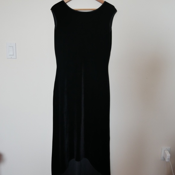 Velvet Black Stretchy Dress - Picture 2 of 7